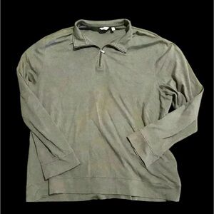Calvin  Klein men’s 2XL grey 3/4 zip pullover